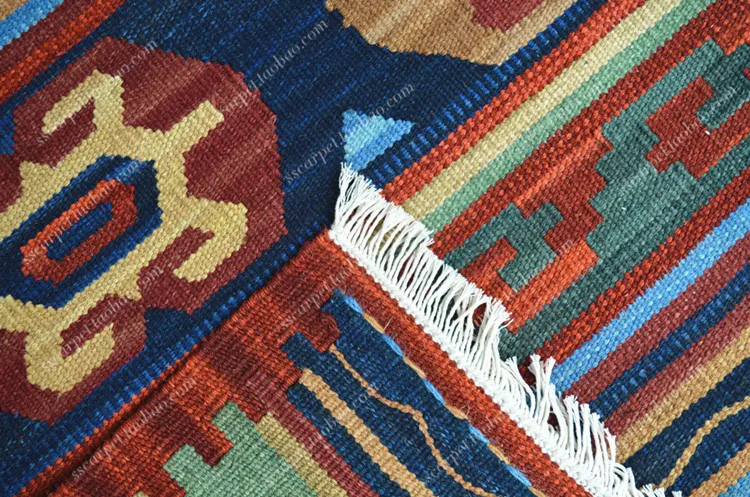 Традиционный узор Kilim индийская Геометрическая полоса одеяло для коридора