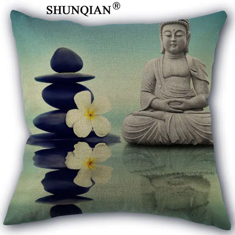 Wjy421 Zen Stone Будды Подушки Детские случае пользовательские Пледы Наволочки 45x45 см печатных Чехлы для мангала кровать дома cojines almofada - Цвет: pillow case