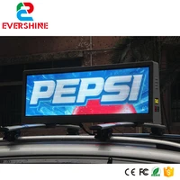 wireless wearable commercial taxi advertising digital message light rgb board 5mm P5 outdoor taxi top led display screen