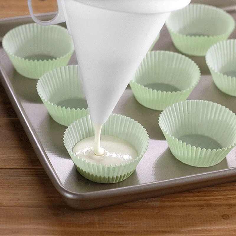 Практичный шоколада Fondant (сахарная) дозатор сепаратор Воронка ручной крем тесто