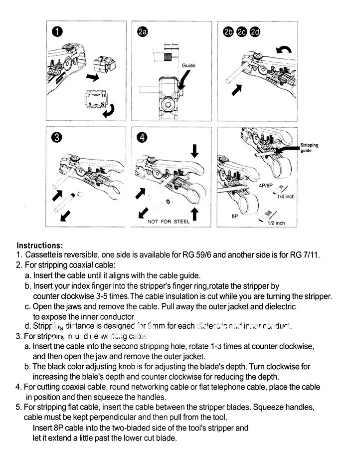 100% абсолютно новый коаксиальный кабель стриппер инструмент для зачистки RG59 RG6
