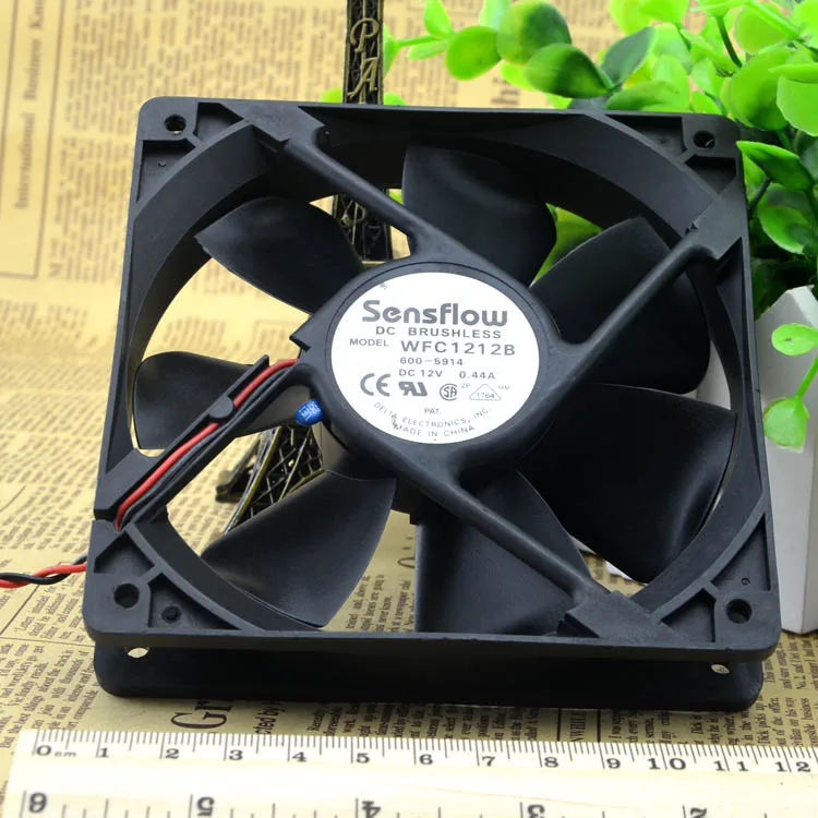 Двухшаровой Вентилятор охлаждения Delta Sensflow 12 В WFC1212B 1202512 см * 2 5 сверхтихий
