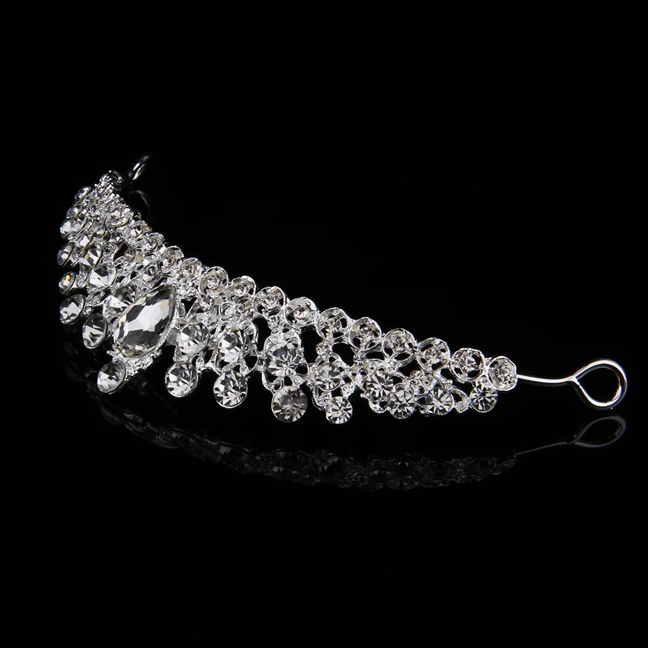 Silver Women tiaras and crowns Headbands Girls Crystal Bridal Headpiece Wedding hair accessories Tiara Crown For Princess Crowns | Украшения