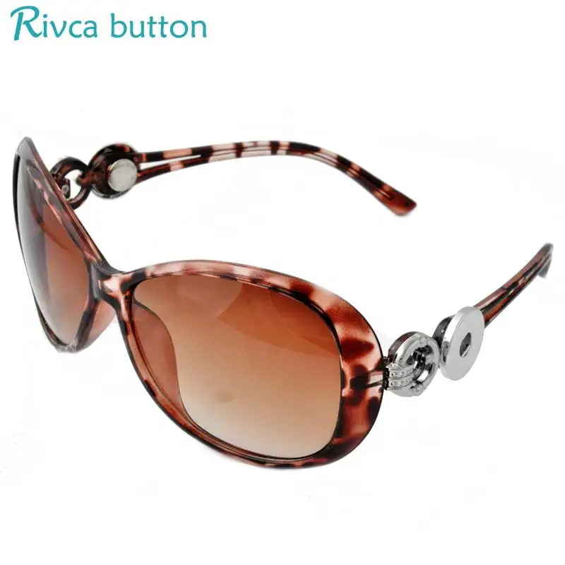 Rivca Snap Button Jewelry Adjustable Bracelet 18mm Metal Charms Black Leather Bracelets For Women P00928 | Украшения и аксессуары