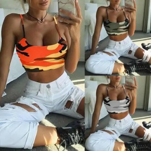 Женский летний сексуальный укороченный топ без рукавов майка с открытыми