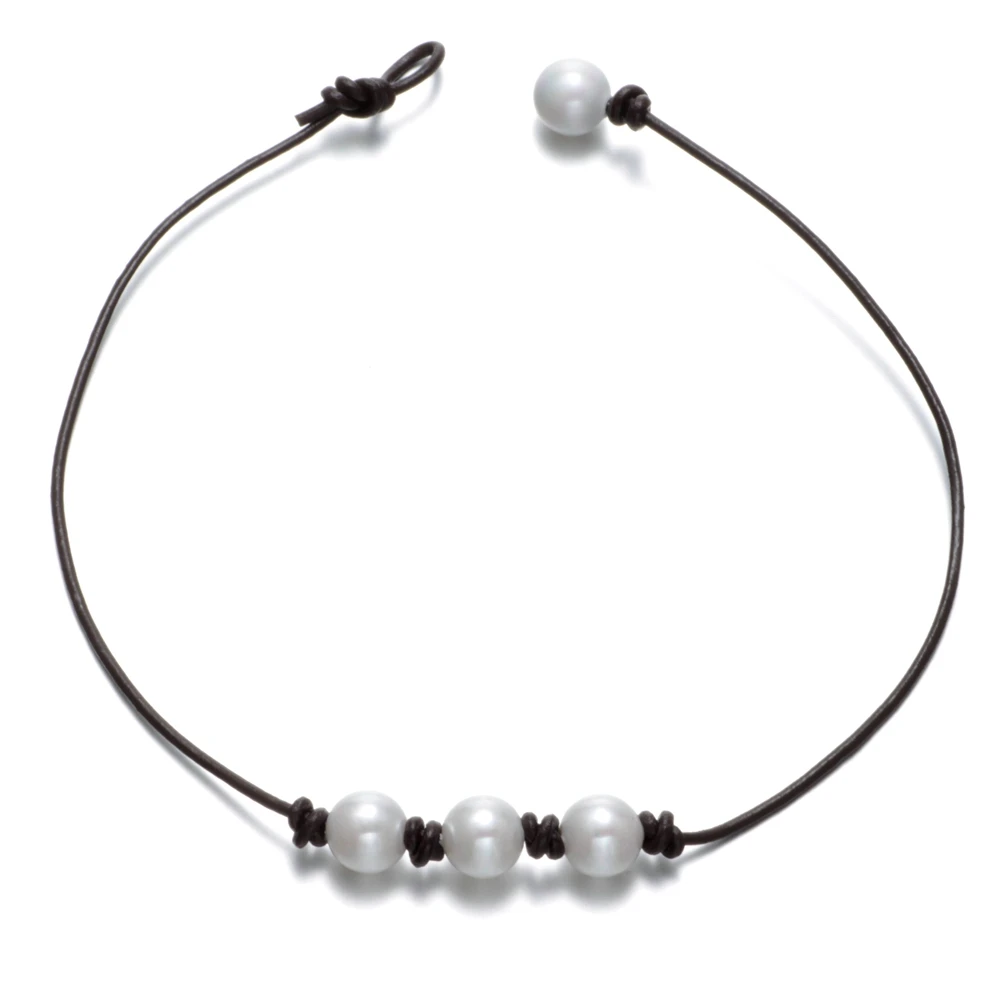 Ожерелье чокер из натуральной кожи с искусственным жемчугом 2020|fashion jewelry|jewelry