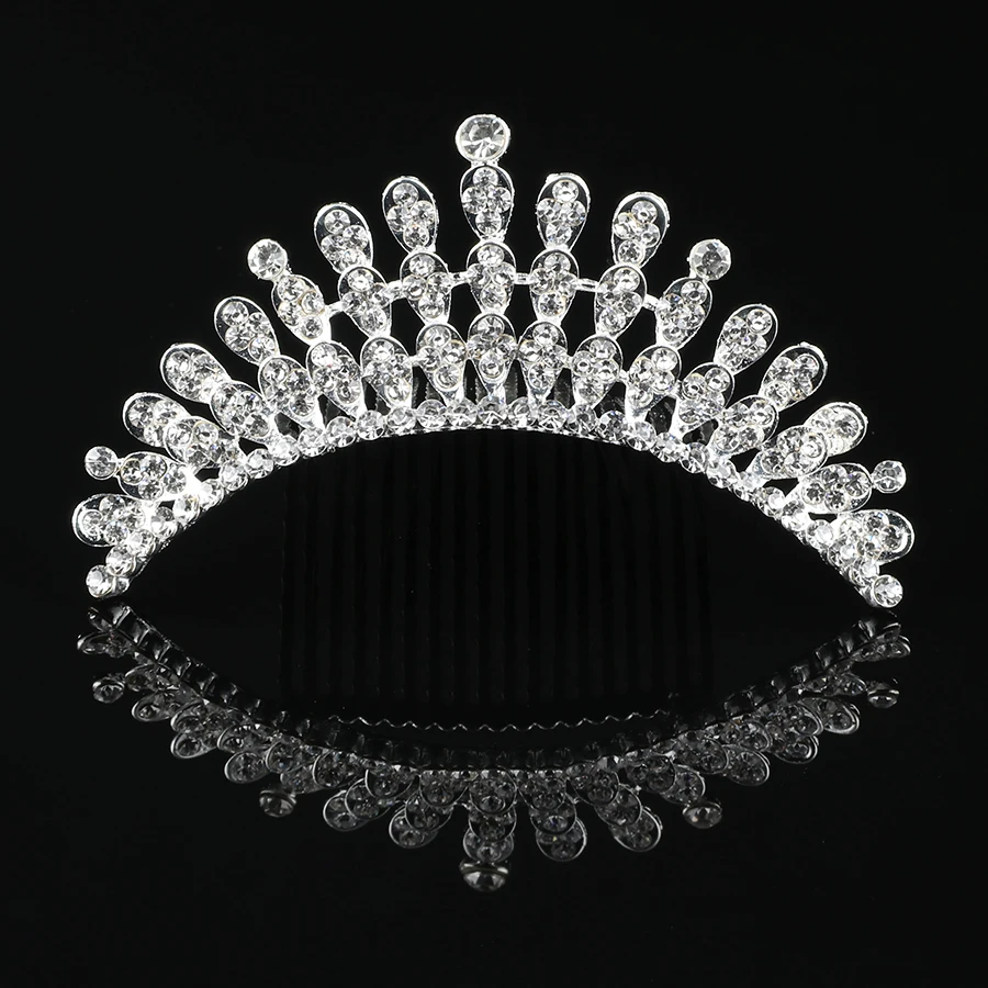 Лидер продаж Серебряная корона принцессы тиары для невесты украшения волос