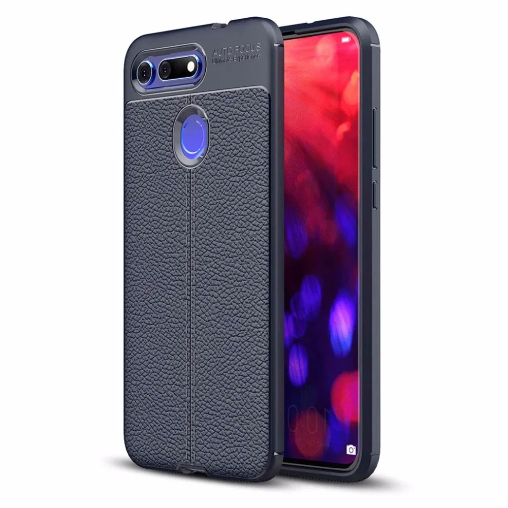 Защитный чехол для huawei View 20 кожаный силиконовый защитный мягкий бампер