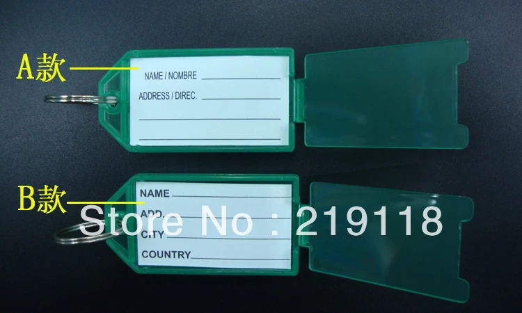 100 шт. пустые пластиковые прямоугольные брелки багажная бирка вставные брелоки с