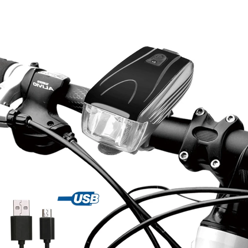 Водонепроницаемые велосипедные огни 350LM usb зарядка T6 светодиодный велосипедный фонарь передняя фара