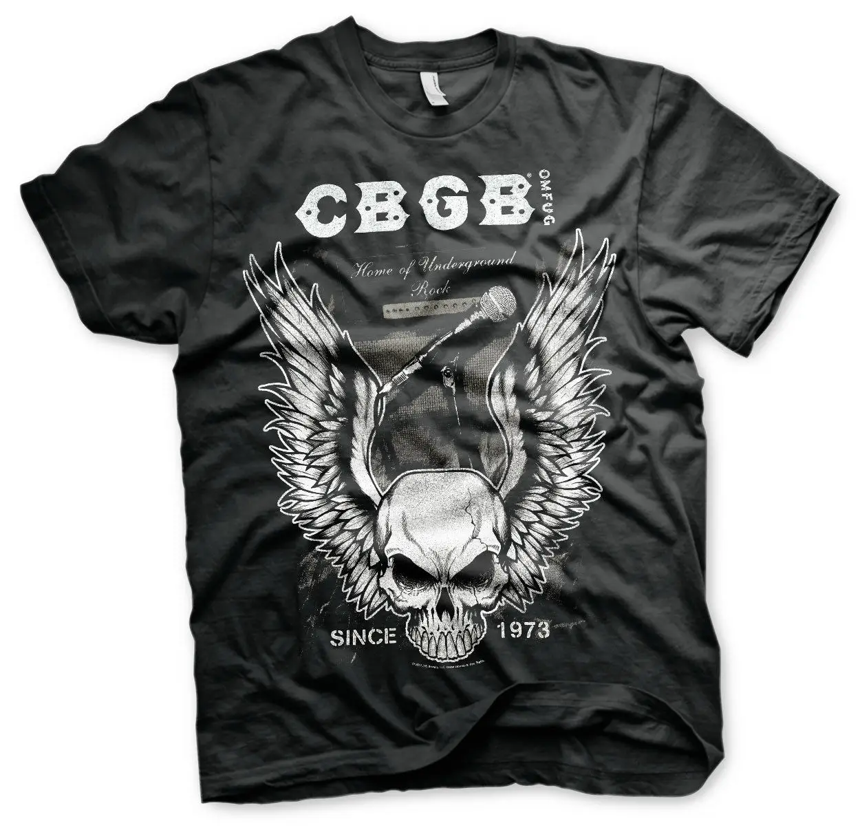 CBGB и OMFUG усилитель череп подземный рок н сын NYC/официальная Черная Мужская