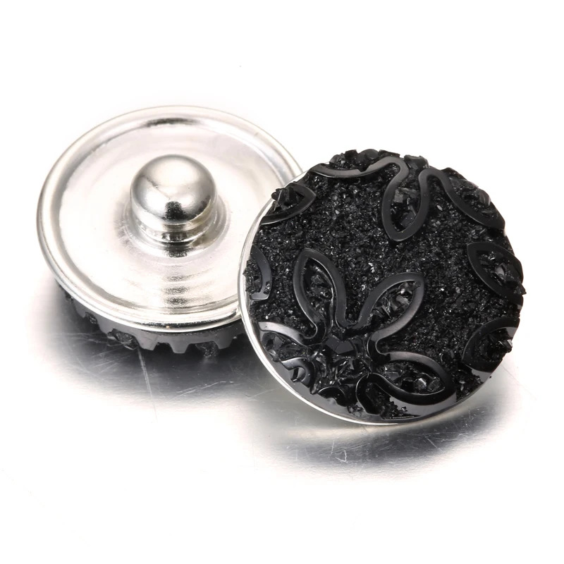 10 шт/партия черная заколка-цветок из смолы ювелирные изделия 18 мм Камея застёжка