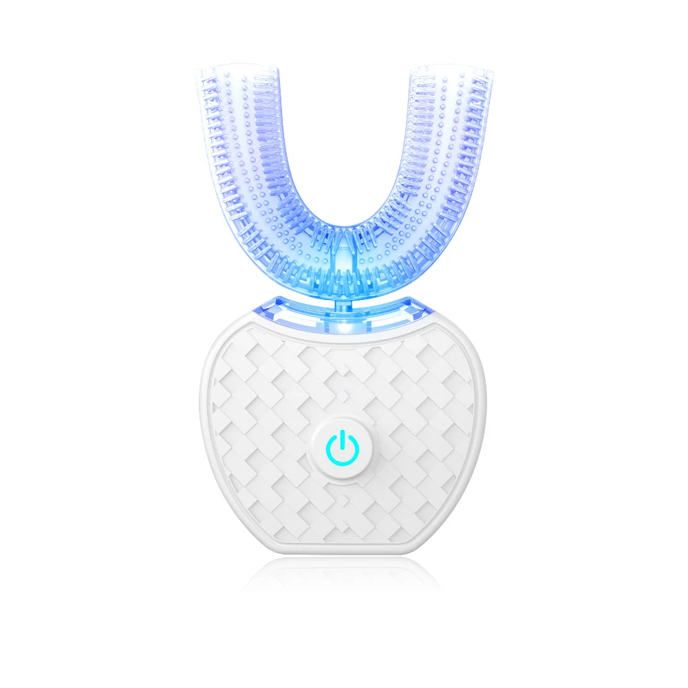 Generation 2 white 360 градусов интеллектуальная автоматическая Звуковая электронная зубная щетка USB перезаряжаемая u-образная с 4 режимами таймер синий светильник зубная паста - Цвет: Generation 2 white