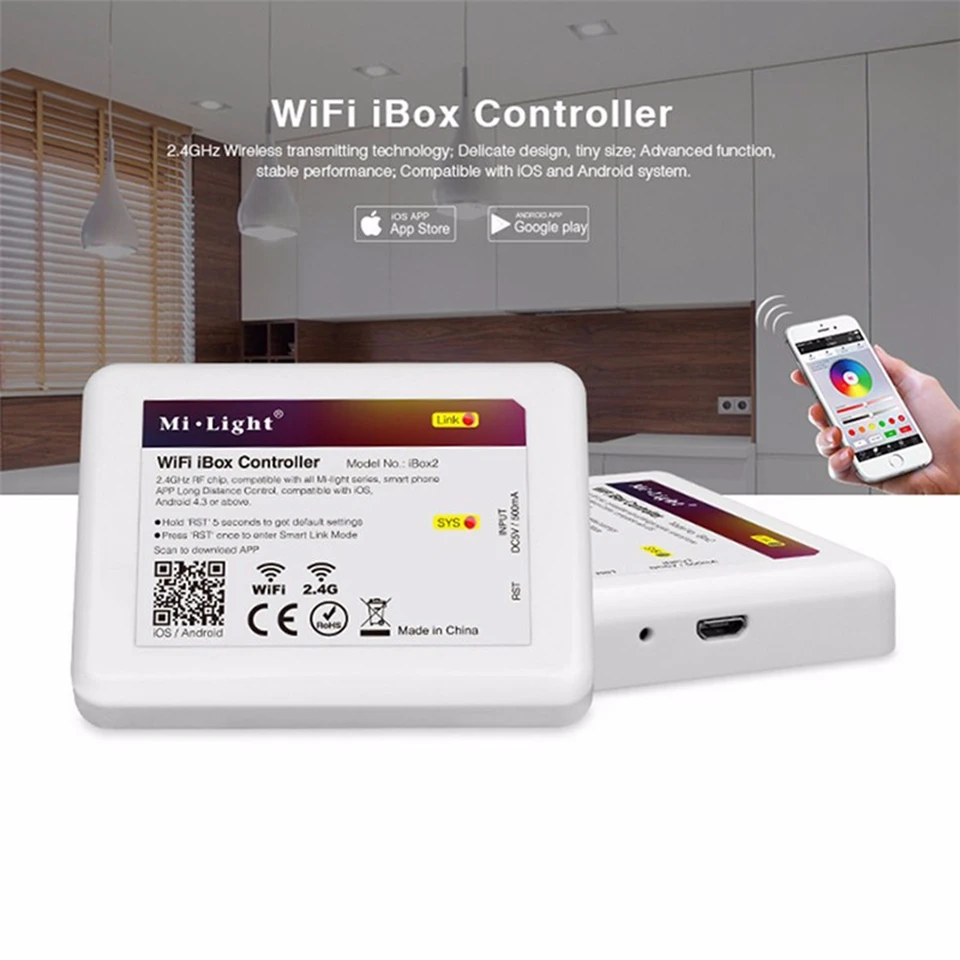 DC5V Mi light 2.4G LED Wireless WiFi RGB iBox ibox1 ibox2 Smart nightLight Controller for Light RGBW WW RGBCCT Bulb Strip | Лампы и