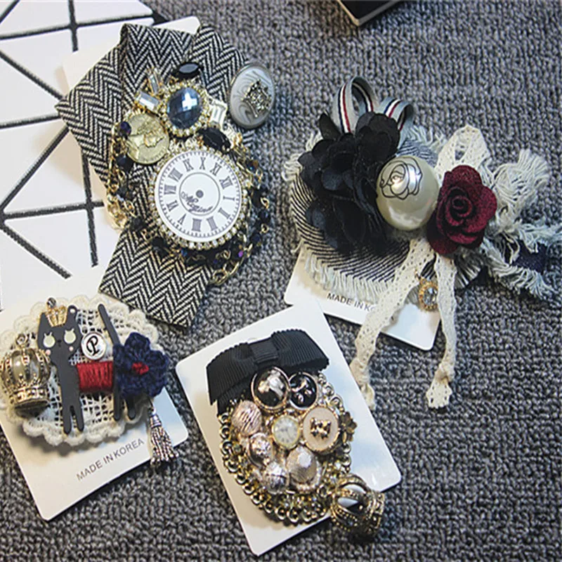 Смешанные стили ручной работы броши Античная кружевная подвеска Украшение