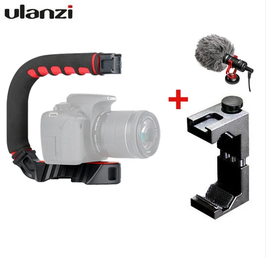 Option4 Ulanzi U-Grip тройное крепление для обуви видео экшн-Стабилизация Ручка для iPhone 8 X Gopro смартфон Canon sony DSLR камера - Цвет: Option4