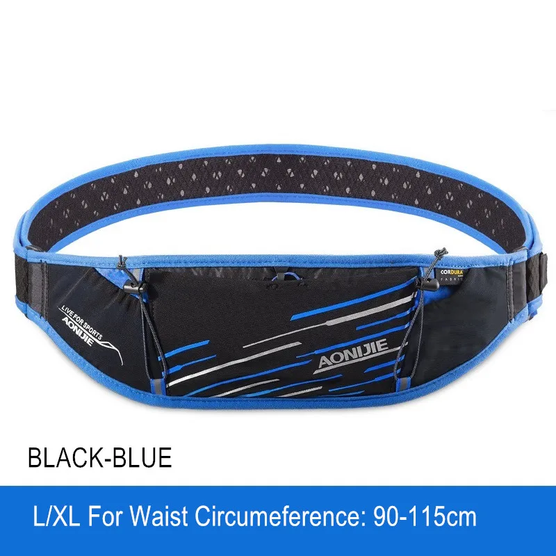 Blue LXL AONIJIE W952 Спортивная поясная сумка для бега, спортивная сумка для мужчин и женщин, держатель для мобильного телефона, марафонская сумка - Цвет: Blue LXL