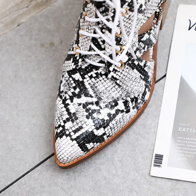 ASILETO женские полусапожки в виде змеи на высоком каблуке с перекрестной шнуровкой