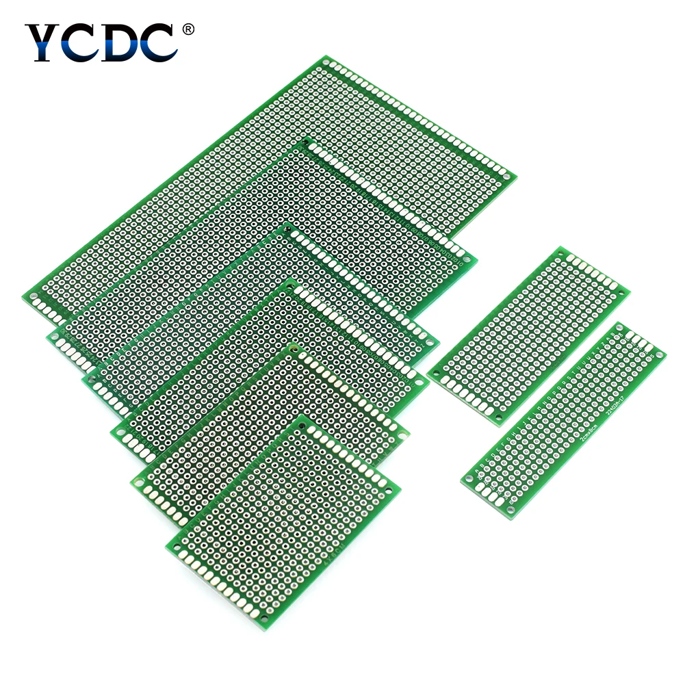 10 шт./лот 2x8 3x7 4x6 5x7c 6x8 7x9 8x12 9x15 см Двусторонняя Прототип PCB Универсальный печатные