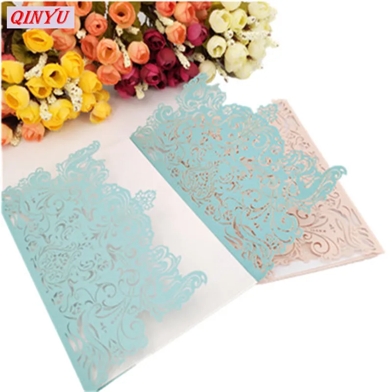 1/10/30pcs Hollow Laser Cut Wedding Invitations Elegant Engagement Invitation Card Custom Envelope Seals 6z | Дом и сад