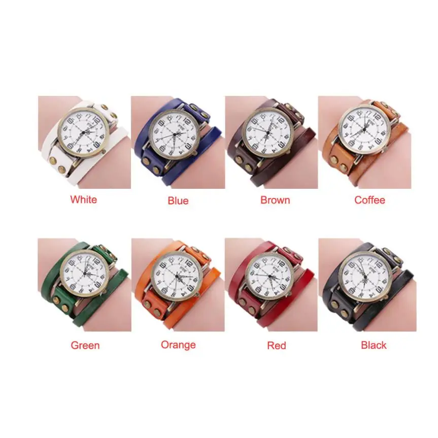

2020 Men's watches Brand Vintage Cow Leather Bracelet Watch Men Women creative Quartz Wristwatch Clock relogio masculino A65
