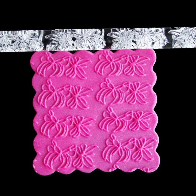 Бабочка лук прозрачный тисненый акриловый Скалка Sugarcraft Торт помадка инструмент