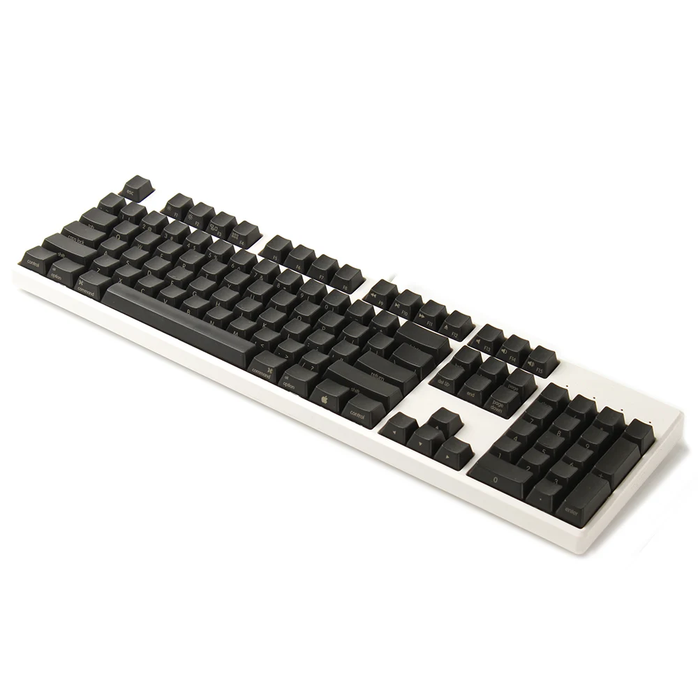 Black Side print YMDK Mac макет OEM профиль 104 ANSI лазерная гравировка набор ключей толстые PBT колпачки для MX механическая клавиатура Mac макет - Цвет: Black Side print