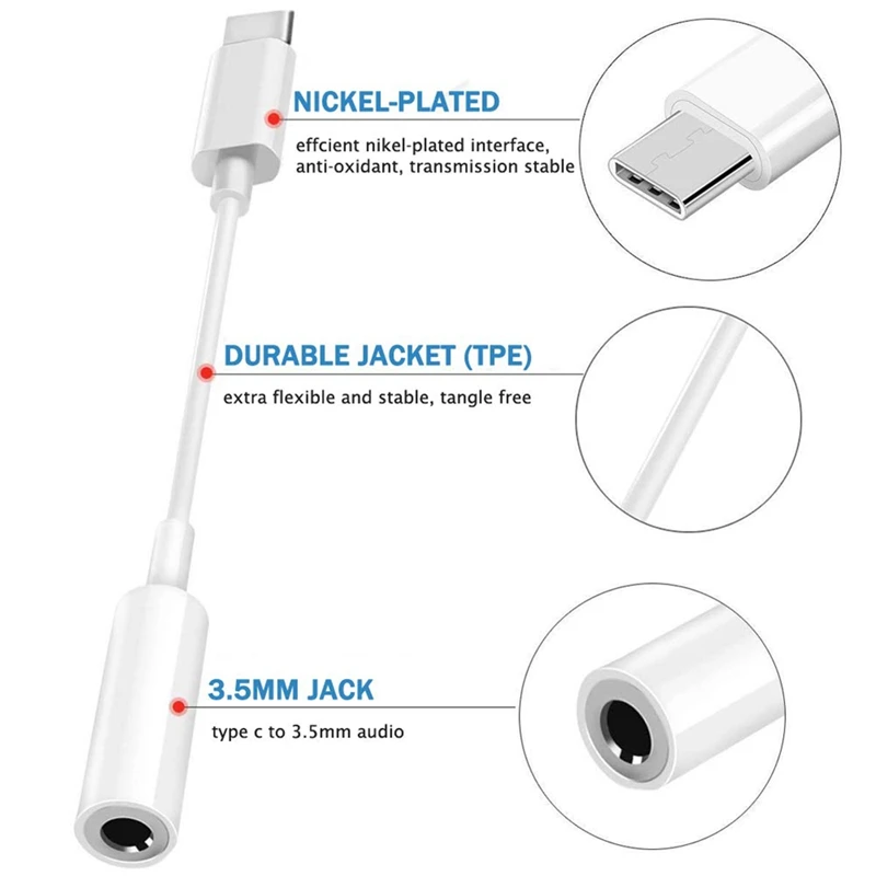 Аудиоадаптер Type C To 3 5 мм USB адаптер для наушников Google Pixel 2/2 XL/3/3 XL Oneplus 6T HTC U11 2