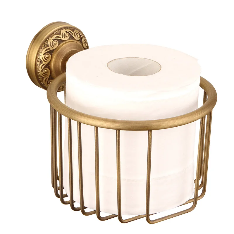 

FACIIO Bathroom Round Paper Basket Toilet Paper Holder Wall-mounted Paper Roll Holders Hanger Bath Accessories Papier Toilette