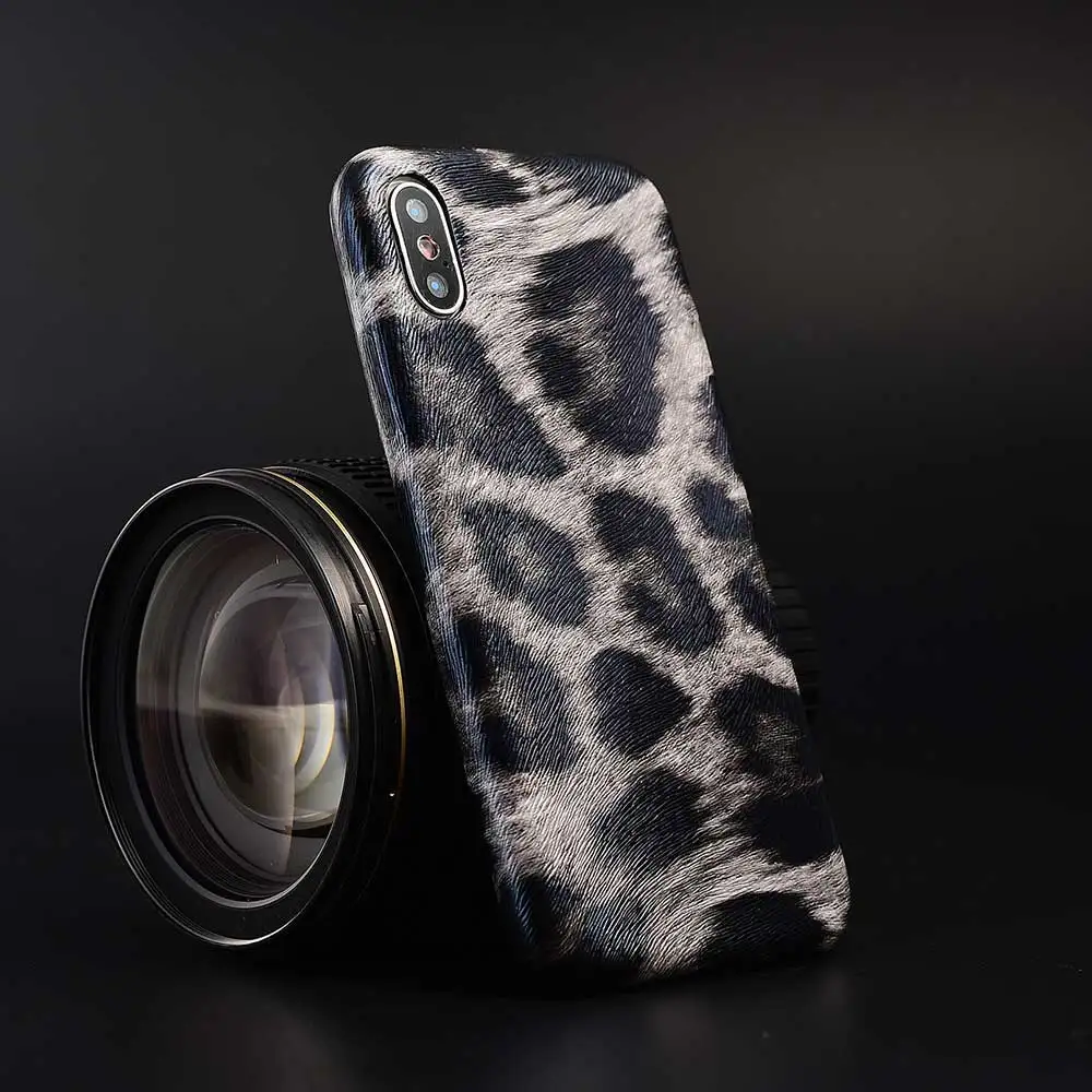 Leopard black Boucho роскошный Леопардовый крокодил питон змеиная кожа ткань текстура чехол для телефона для iphone Xs MAX XR X 8 6 6s 7 plus чехол capa - Цвет: Leopard black