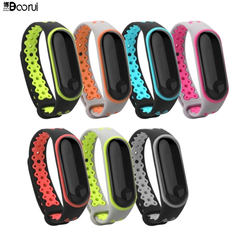Ремешок Boorui для Mi Band 3 спортивный силиконовый браслет наручных часов ремешок miband3
