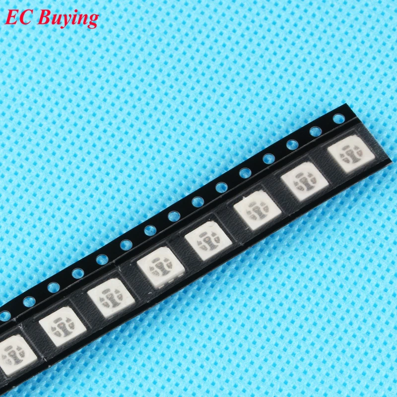 10 шт. ультра яркий светодиодный светильник 5050 SMD RGB с поверхностным монтажом