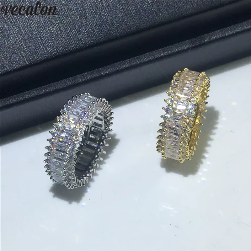 Женское Обручальное Кольцо Vecalon обручальное кольцо из стерлингового серебра 925