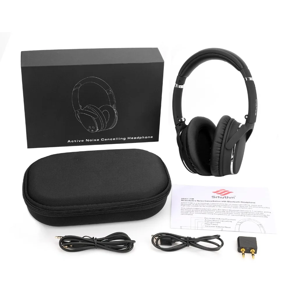 Bluetooth Беспроводные наушники с шумоподавлением Hifi складные ANC Накладные глубокие
