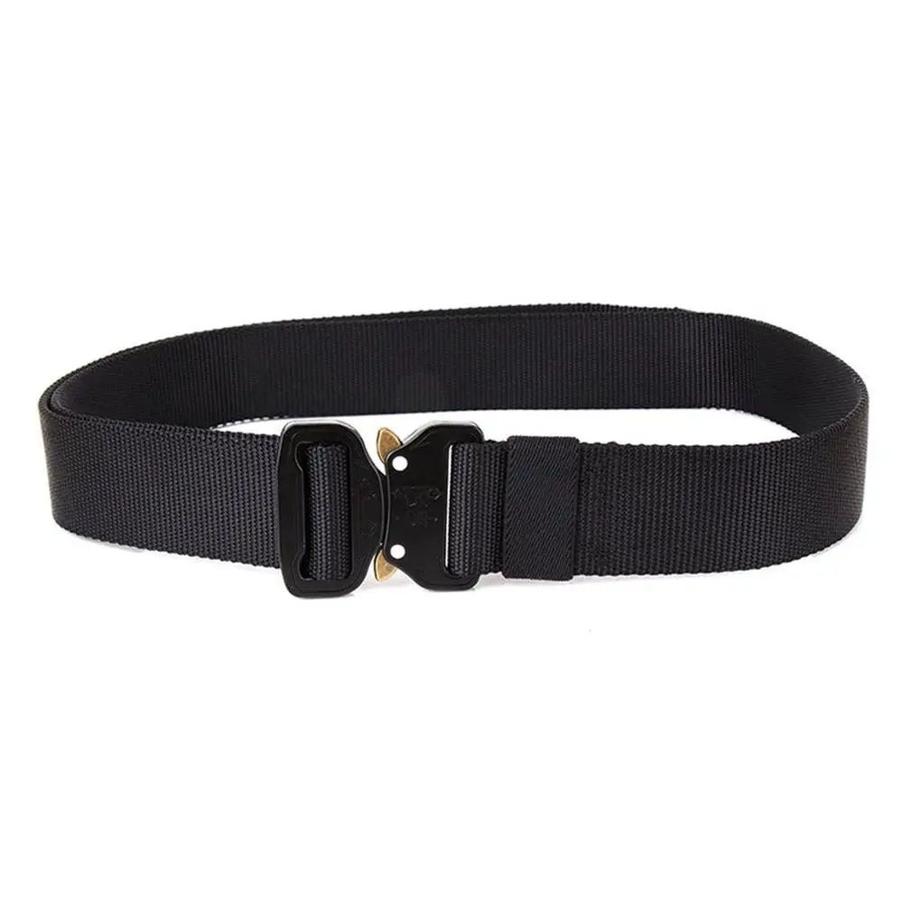 Width 38mm Black Мужской тактический ремень, Регулируемый военный ремень для широкой талии, нейлоновые ремни, быстро открывающийся Многофункциональный тренировочный ремень на открытом воздухе - Цвет: Width 38mm Black