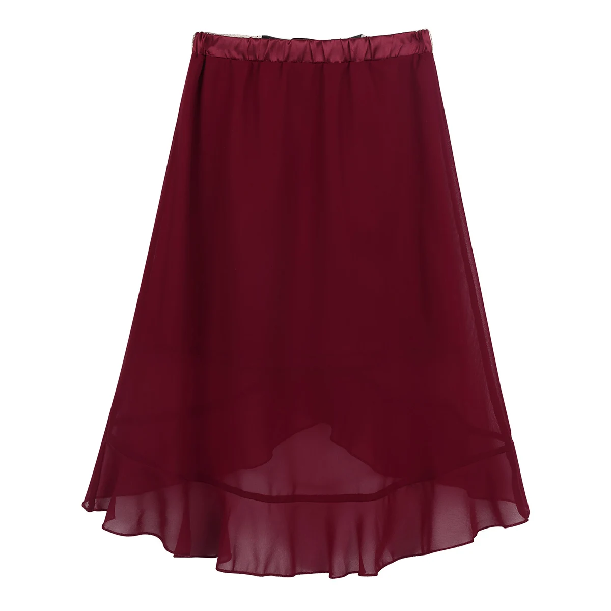 TiaoBug/Детская летняя дышащая шифоновая Асимметричная бальная юбка макси с высоким