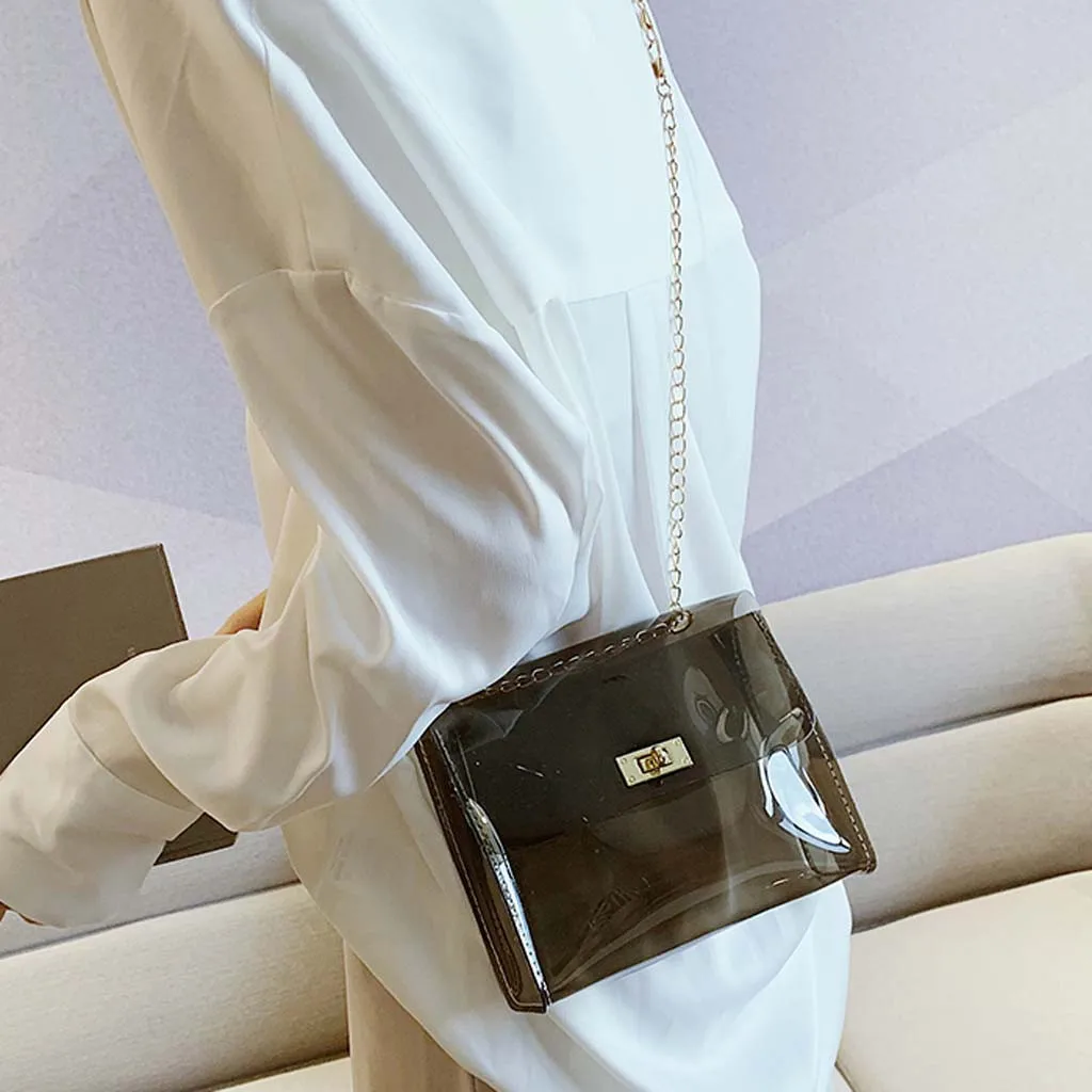 Женская сумочка на ремне желе сумка-мессенджер однотонная сумка tasjes dames sac прозрачная femme nouveau# XP30