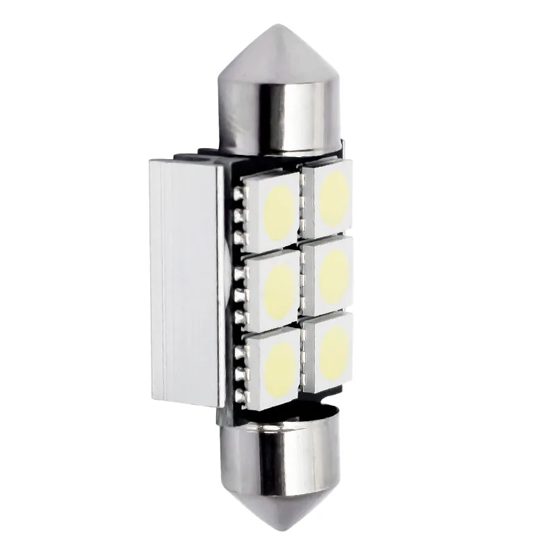 1 шт. 36 мм C5W C10W canbus без ошибок Festoon 6 led 5050 smd автомобильный светильник для номерного
