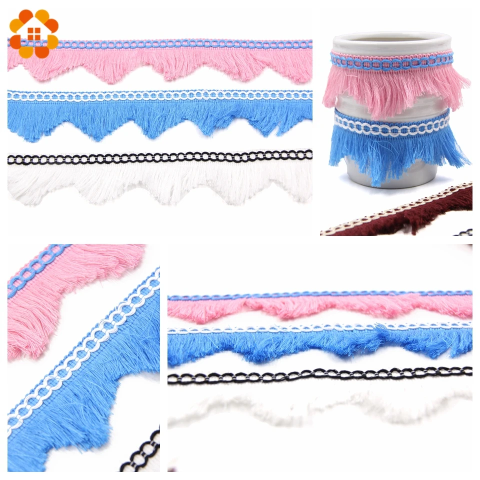 2 м/лот винтажная хлопковая лента с бахромой кружевная отделка тесьма ткань для