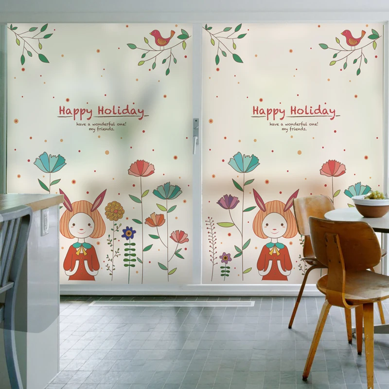 Статический Цепляются матовые непрозрачные пятнистости Стекло Стикеры окна