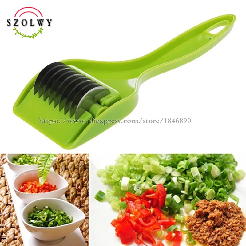 1 шт. кухонные аксессуары лезвие зеленая петрушка Лук Чоппер терка для Чеснока