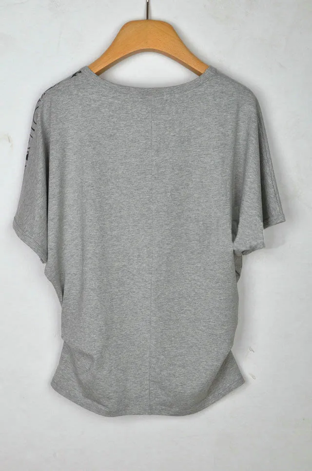 Женские свободные футболки размера плюс хлопковые топы с круглым вырезом и