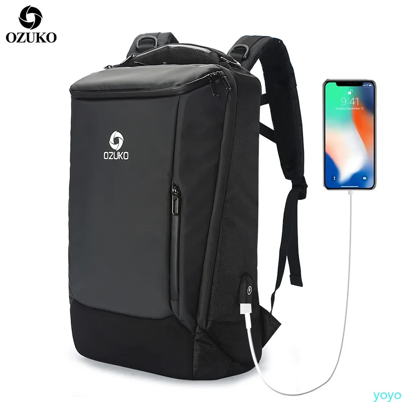 OZUKO Business Duplex USB Multifunctional Outdoor Waterproof Computer Travel Backpack male backpack | Багаж и сумки