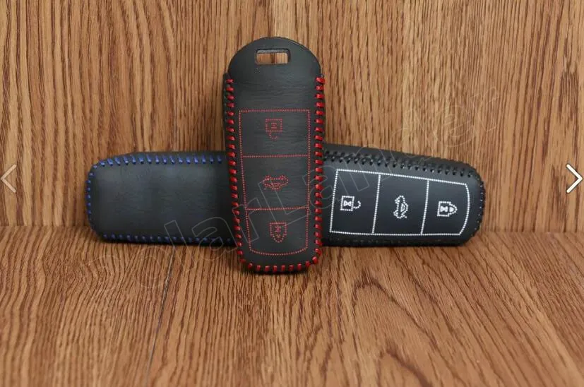 

Only Red high quality Car key case hand sewing real leather key packet car key cover fit for VOLKSWAGEN cc magotan(2015,2016)