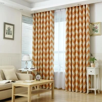 kitchen blue striped printed blackout curtains for living room modern window curtains for the bedroom kids curtains