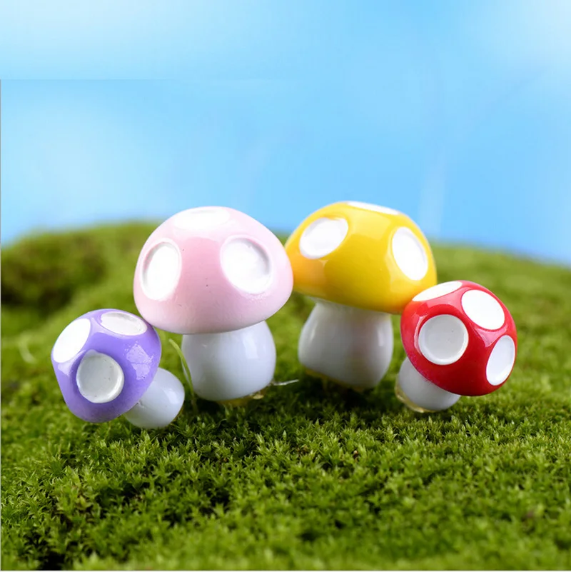 Фигурки грибов с круглым горшком декоративные мини-сказочный сад для аквариума 2