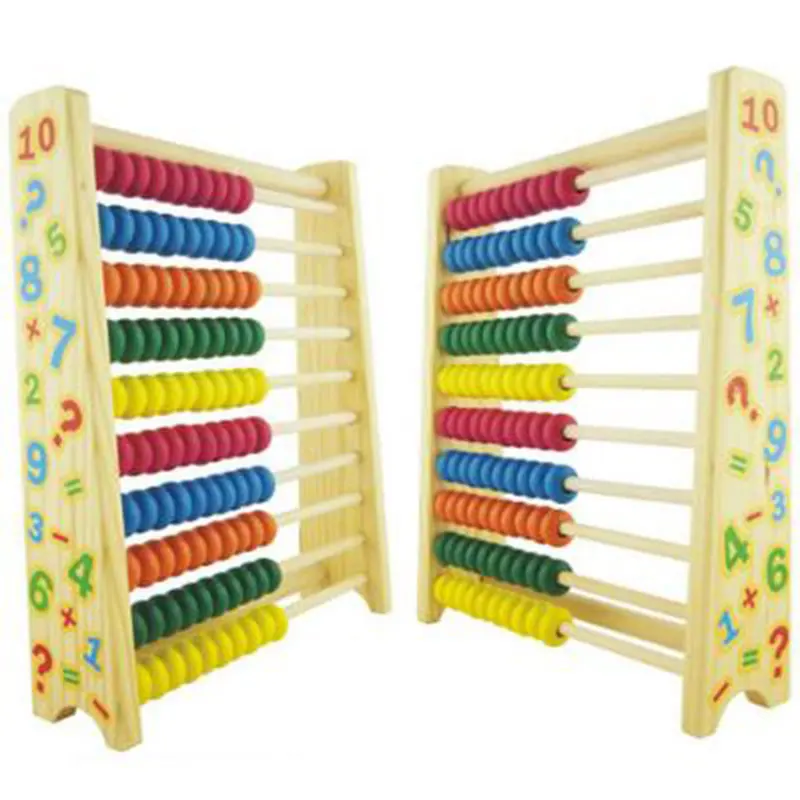 Монтессори дети математические игрушки Дерево Красочные бука Abacus обучения образовательный Дошкольный обучение