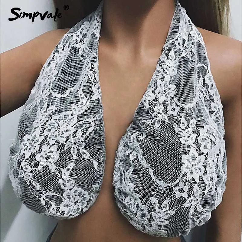 SIMPVALE пикантный кружевной шнурок трубчатые Топы для женщин без бретелей