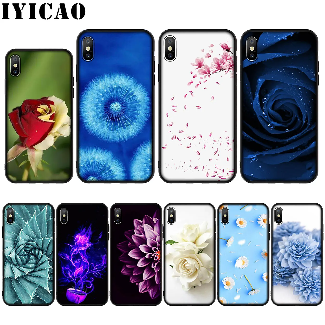 Мягкий силиконовый чехол с цветами для iPhone 11 Pro Max XR X XS 8 7 6 6S Plus 5 5S SE|Бамперы| |
