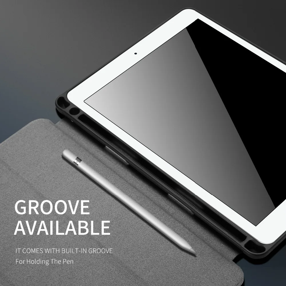 Ультратонкий чехол для iPad Pro 10 5 Kemile W с отделением карандашей и функцией